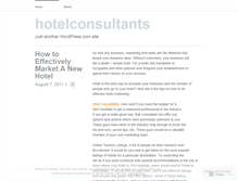 Tablet Screenshot of hotelconsultants.wordpress.com