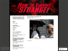 Tablet Screenshot of howtosurvivethestrange.wordpress.com