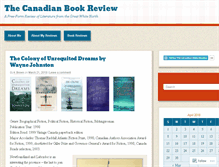 Tablet Screenshot of canadianbookreview.wordpress.com
