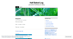 Desktop Screenshot of halfbakedlog.wordpress.com