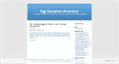 Desktop Screenshot of eggdonation.wordpress.com