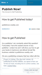 Mobile Screenshot of getpublishednow.wordpress.com