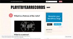 Desktop Screenshot of playitbyearrecords.wordpress.com