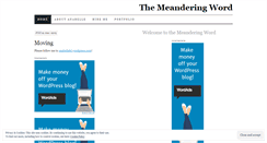 Desktop Screenshot of meanderingword.wordpress.com