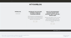 Desktop Screenshot of hityourblog.wordpress.com