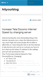 Mobile Screenshot of hityourblog.wordpress.com