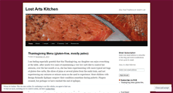 Desktop Screenshot of lostartskitchen.wordpress.com