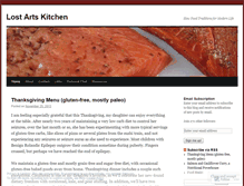 Tablet Screenshot of lostartskitchen.wordpress.com