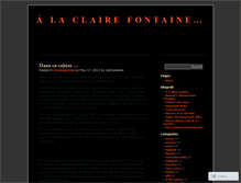 Tablet Screenshot of clartedubois.wordpress.com