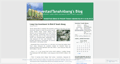 Desktop Screenshot of investasitanahabang.wordpress.com