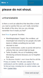 Mobile Screenshot of pleasedonotshout.wordpress.com