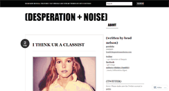 Desktop Screenshot of desperationandnoise.wordpress.com