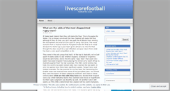 Desktop Screenshot of livescorefootball.wordpress.com