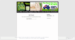 Desktop Screenshot of organicaloevera.wordpress.com