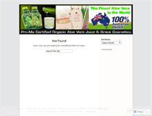 Tablet Screenshot of organicaloevera.wordpress.com