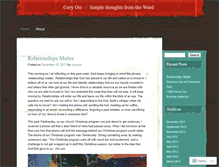 Tablet Screenshot of coryorr.wordpress.com