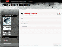 Tablet Screenshot of peak2creektraining.wordpress.com