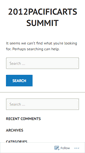 Mobile Screenshot of 2012pacificartssummit.wordpress.com