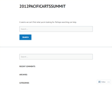 Tablet Screenshot of 2012pacificartssummit.wordpress.com