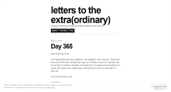 Desktop Screenshot of letterstotheextraordinary.wordpress.com