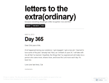 Tablet Screenshot of letterstotheextraordinary.wordpress.com