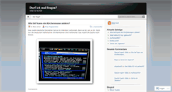 Desktop Screenshot of darfichmalfragen.wordpress.com