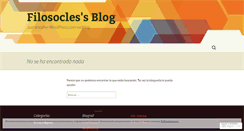 Desktop Screenshot of filosocles.wordpress.com
