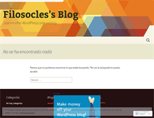 Tablet Screenshot of filosocles.wordpress.com