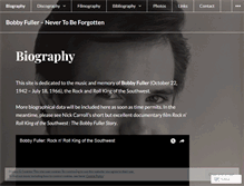 Tablet Screenshot of bobbyfuller.wordpress.com