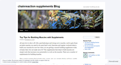 Desktop Screenshot of chainreactionsupplements.wordpress.com