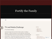 Tablet Screenshot of fortifythefamily.wordpress.com