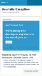 Mobile Screenshot of heuristicexception.wordpress.com