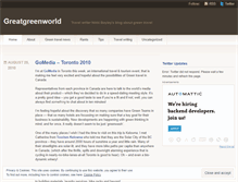 Tablet Screenshot of greatgreenworld.wordpress.com