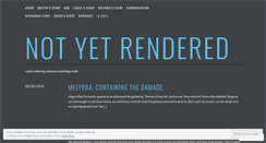 Desktop Screenshot of notyetrendered.wordpress.com