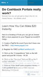 Mobile Screenshot of getcashback.wordpress.com