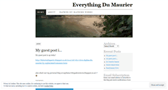 Desktop Screenshot of everythingdumaurier.wordpress.com