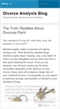 Mobile Screenshot of divorceanalysis.wordpress.com