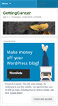 Mobile Screenshot of gettingcancer.wordpress.com