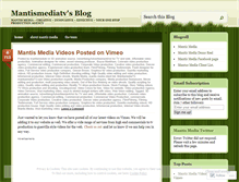 Tablet Screenshot of mantismediatv.wordpress.com
