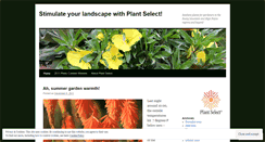 Desktop Screenshot of plantselect.wordpress.com