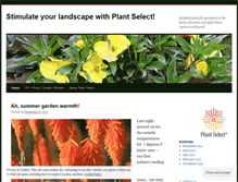 Tablet Screenshot of plantselect.wordpress.com