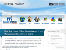 Tablet Screenshot of makshiinfotech.wordpress.com