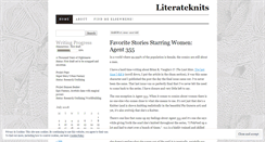 Desktop Screenshot of literateknits.wordpress.com