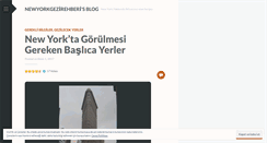 Desktop Screenshot of newyorkgezirehberi.wordpress.com