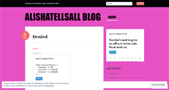 Desktop Screenshot of alishatellsall.wordpress.com