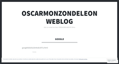 Desktop Screenshot of oscarmonzondeleon.wordpress.com