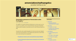 Desktop Screenshot of annonciationchezfraangelico.wordpress.com