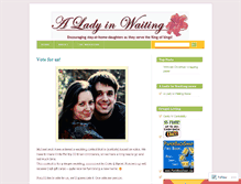 Tablet Screenshot of aladyinwaiting.wordpress.com