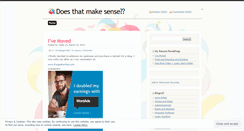 Desktop Screenshot of doesthatmakesense.wordpress.com