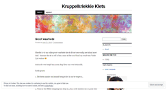 Desktop Screenshot of kruppelkriekkie.wordpress.com